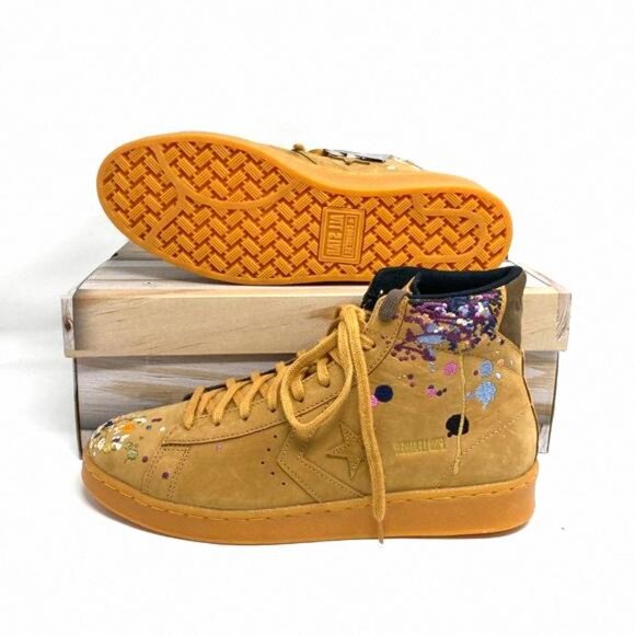 💖MEGA SALE💖Converse X Bandulu Shoes Men\'s Pro Leather 169908C Suede Honey Mid
